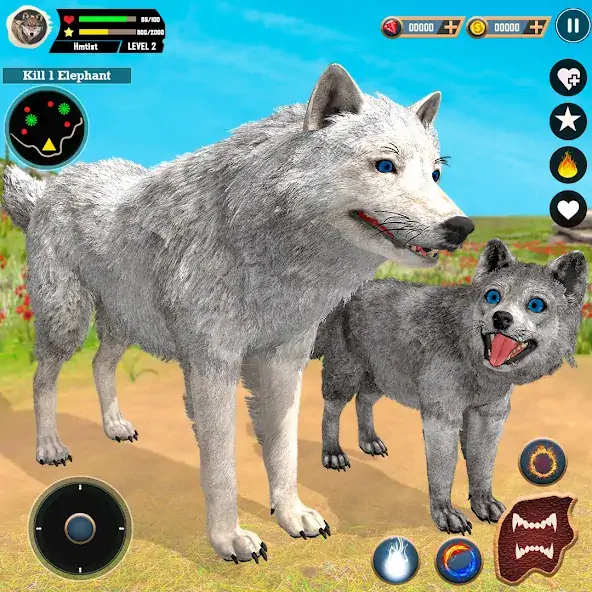 Скачать Игра волк: симулятор животных [MOD Бесконечные монеты] на Андроид