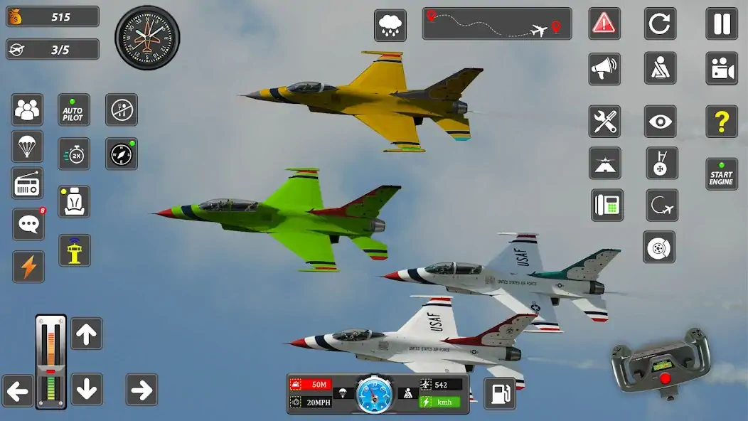 Скачать Real Flight Sim Airplane Games [MOD Бесконечные монеты] на Андроид