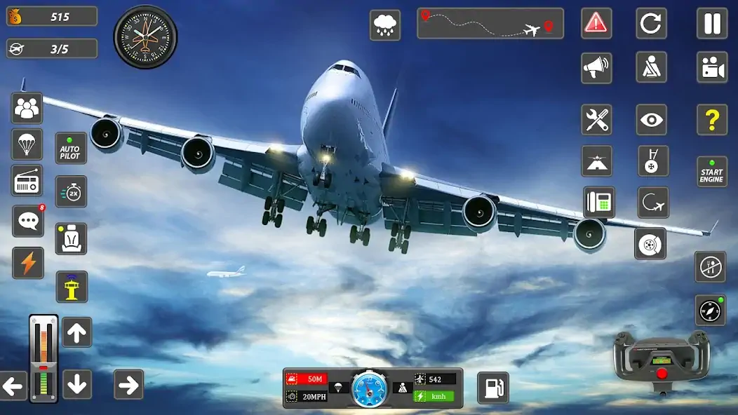 Скачать Real Flight Sim Airplane Games [MOD Бесконечные монеты] на Андроид