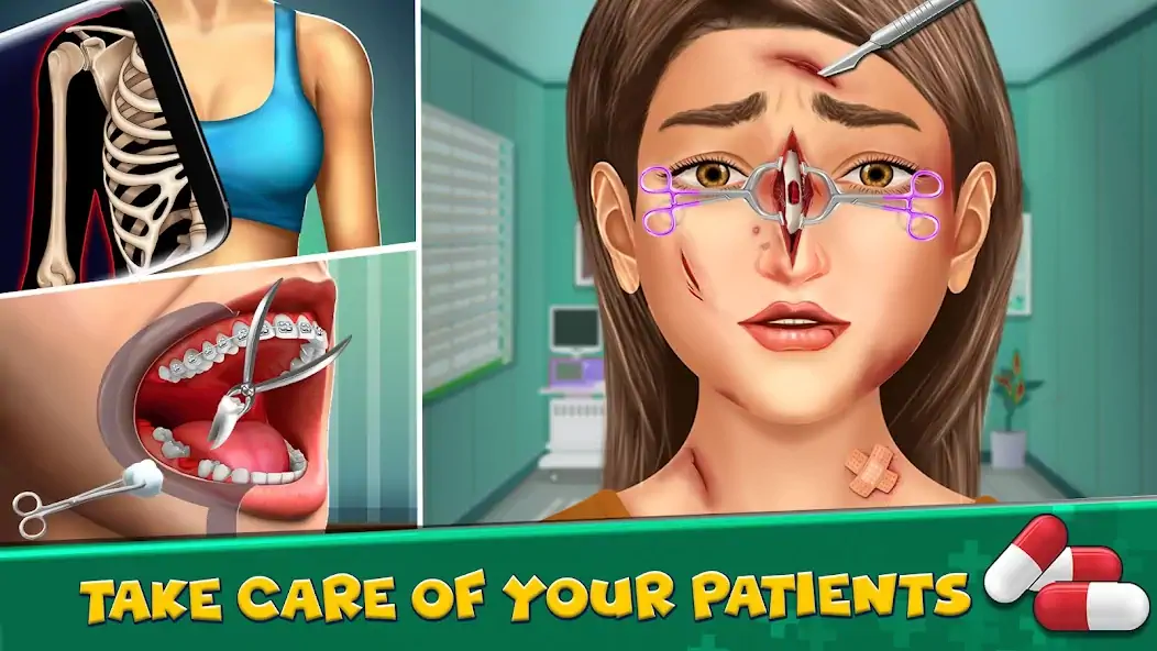 Скачать врачи симуляторы:игры хирургии [MOD Много монет] на Андроид