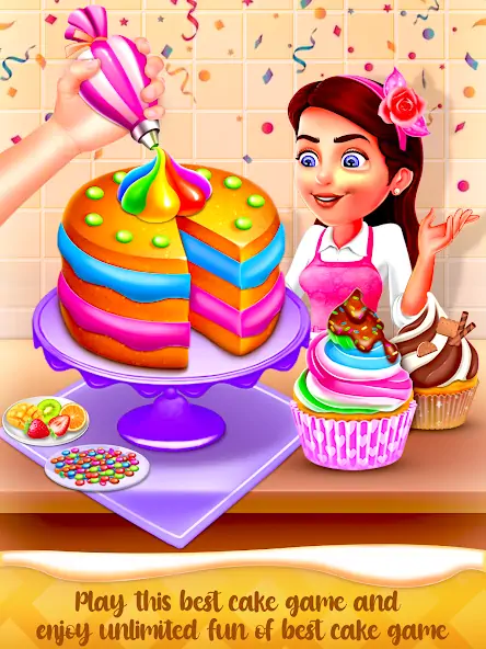 Скачать Cake Maker Cooking Cake Games [MOD Много монет] на Андроид