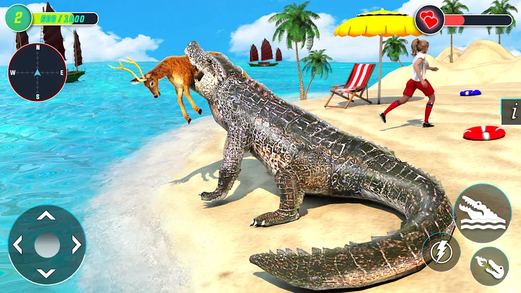 Скачать голодный Крокодил животноеИгры [MOD Много денег] на Андроид