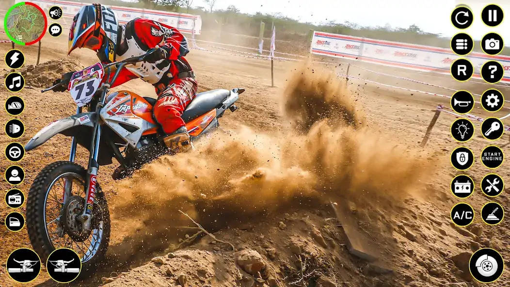 Скачать Гонки на мотоциклах по грязи [MOD Много денег] на Андроид