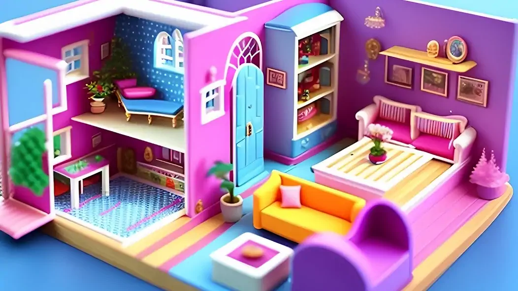 Скачать Doll House Design Doll Games [MOD Много монет] на Андроид