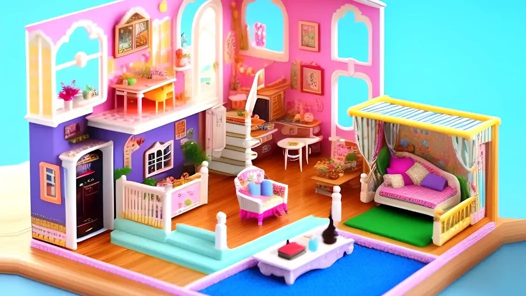 Скачать Doll House Design Doll Games [MOD Много монет] на Андроид