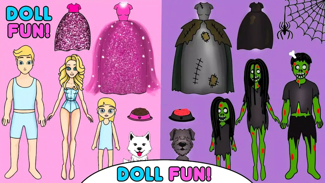 Скачать Fashion Paper Doll DIY Games [MOD Бесконечные монеты] на Андроид