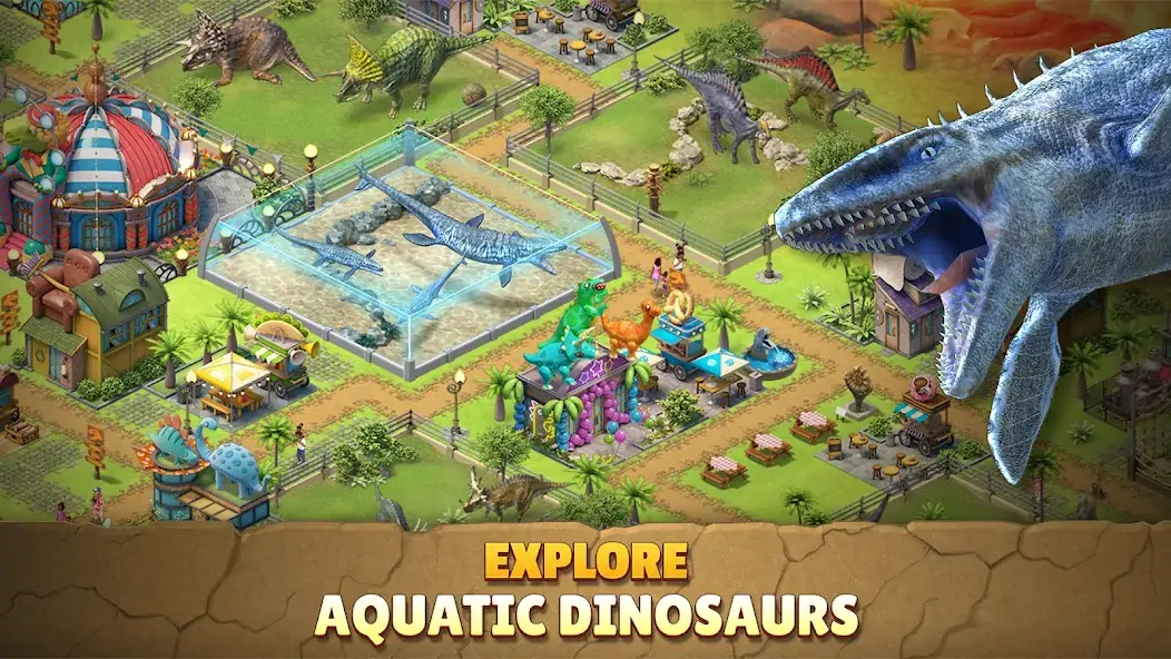 Скачать Jurassic Dinosaur: Park Game [MOD Много денег] на Андроид