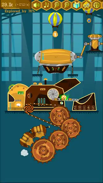 Скачать Steampunk Idle Spinner Factory [MOD Много монет] на Андроид