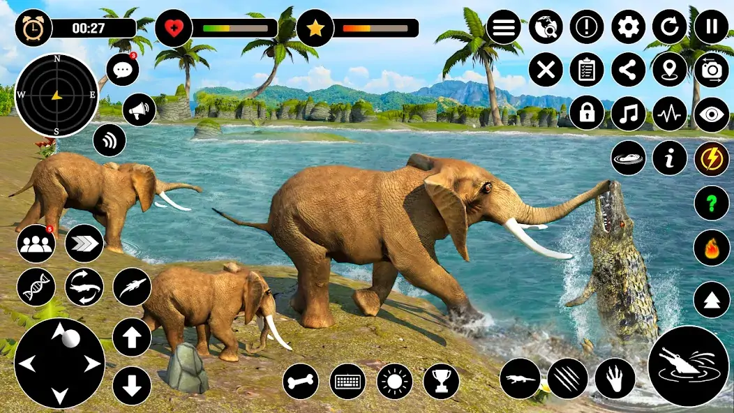 Скачать Animal Crocodile Attack Sim [MOD Много монет] на Андроид