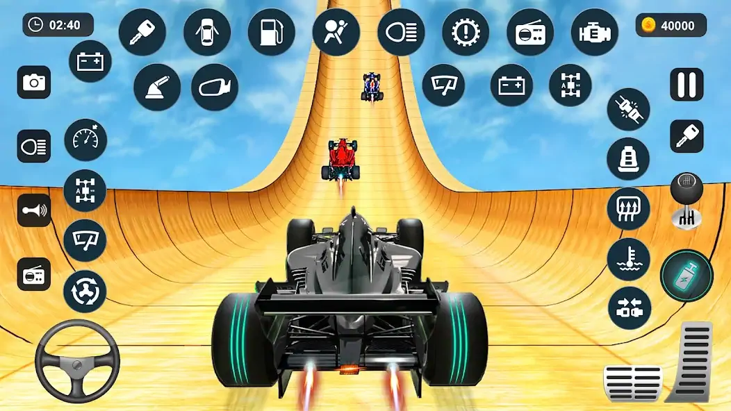 Скачать Formula Car Stunt - Car Games [MOD Много монет] на Андроид