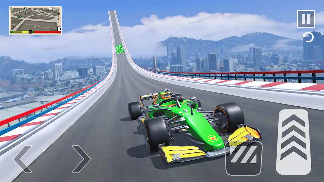 Скачать Formula Car Stunt - Car Games [MOD Много монет] на Андроид