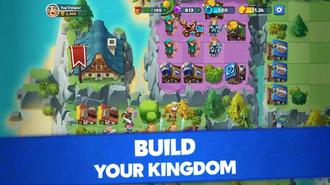Скачать Top Troops : Conquer Kingdoms [MOD Бесконечные деньги] на Андроид