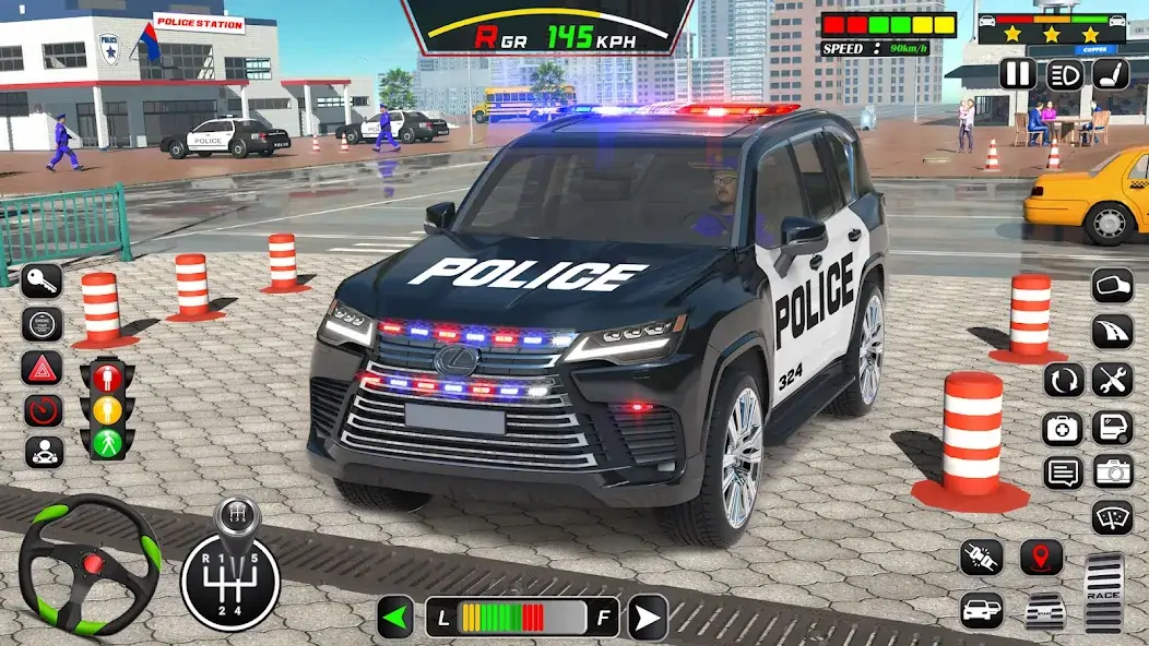 Скачать Police Car Driving School Game [MOD Бесконечные деньги] на Андроид