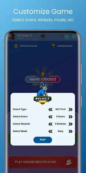 Скачать Hand Cricket - Multiplayer [MOD Бесконечные монеты] на Андроид