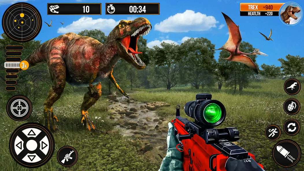 Скачать Игры Охотник на динозавров [MOD Бесконечные деньги] на Андроид