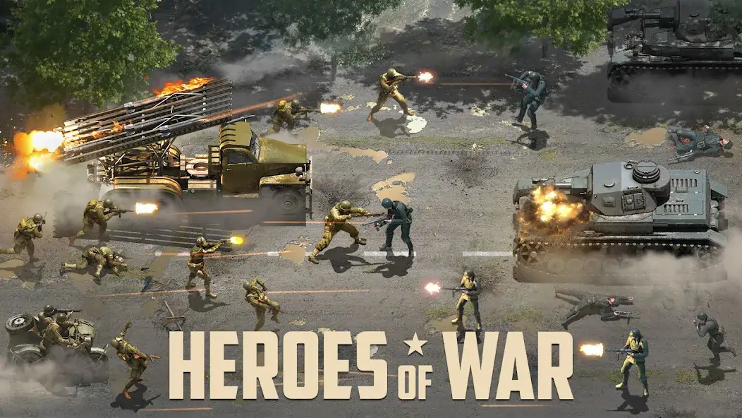 Скачать Heroes of War: стратегии,война [MOD Бесконечные монеты] на Андроид