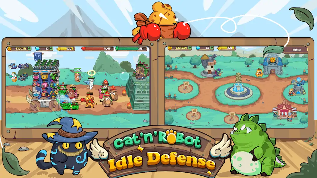 Скачать CatTower Idle TD: Battle Arena [MOD Много денег] на Андроид