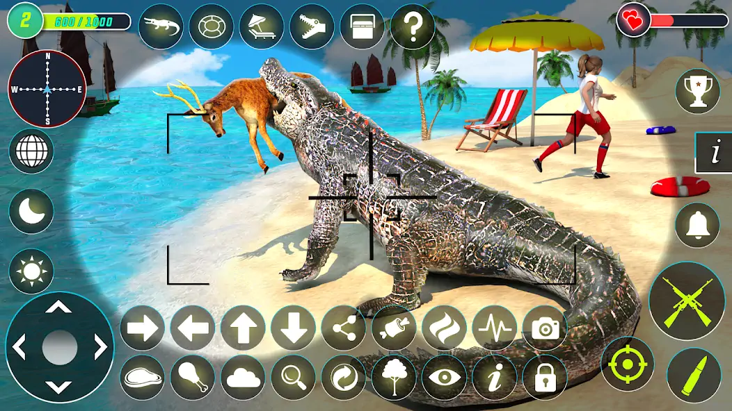 Скачать Crocodile Hunting Animal Games [MOD Много монет] на Андроид