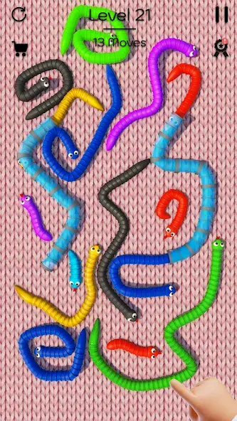 Скачать Tangled Snake 3D: Puzzle Game [MOD Бесконечные деньги] на Андроид