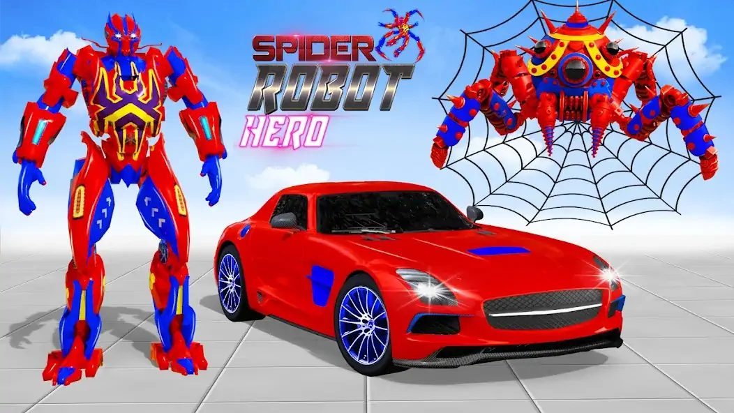 Скачать Spider Robot: Robot Car Games [MOD Много монет] на Андроид