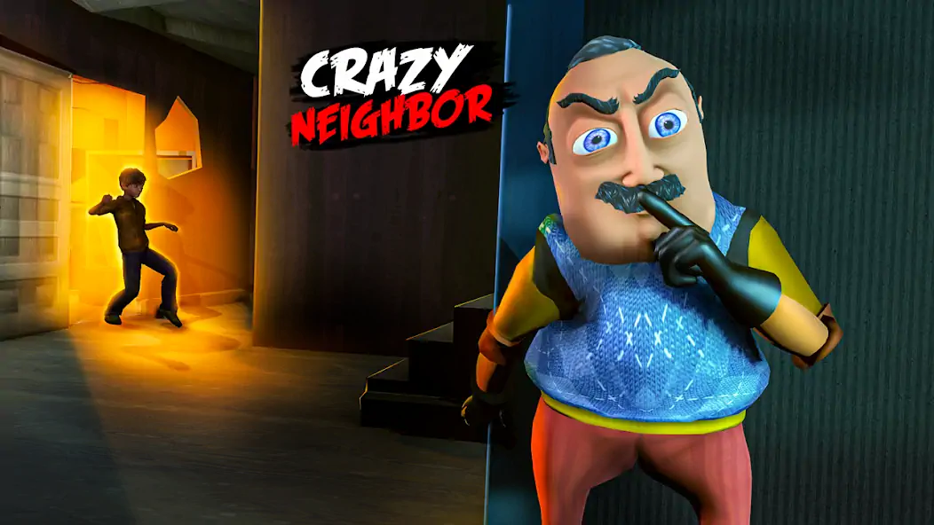 Скачать Hello Crazy Neighbor Game 3D [MOD Бесконечные монеты] на Андроид