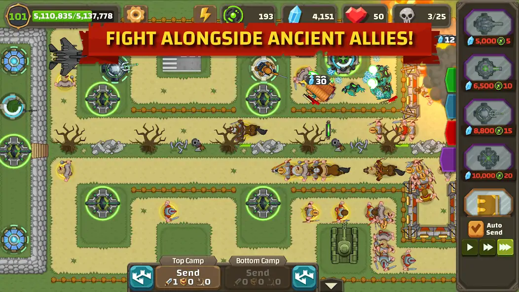 Скачать Ancient Allies Tower Defense [MOD Много денег] на Андроид