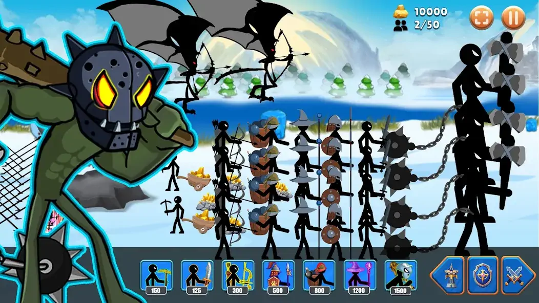 Скачать Stickman War : Clash of Stick [MOD Бесконечные деньги] на Андроид