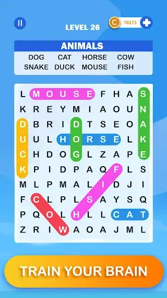 Скачать Wordsearch Puzzle Challenge [MOD Бесконечные монеты] на Андроид