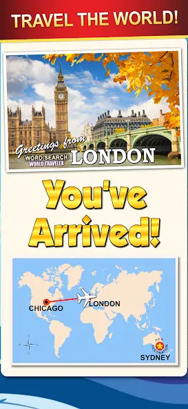 Скачать Word Search World Traveler [MOD Много монет] на Андроид