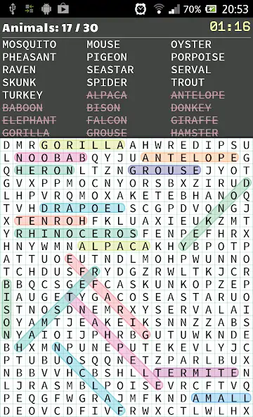 Скачать Word Search [MOD Много монет] на Андроид