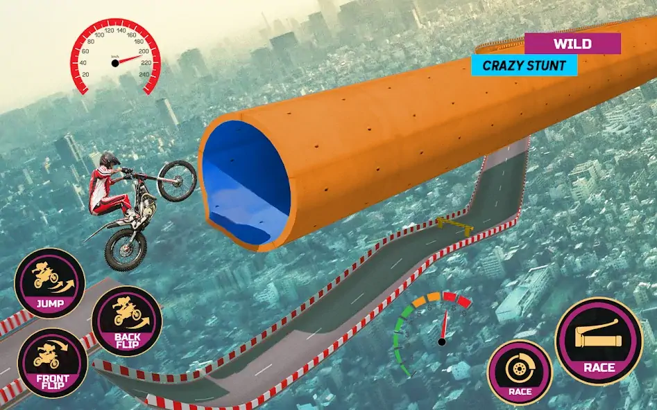 Скачать Racing Bike Stunt Games Master [MOD Бесконечные деньги] на Андроид