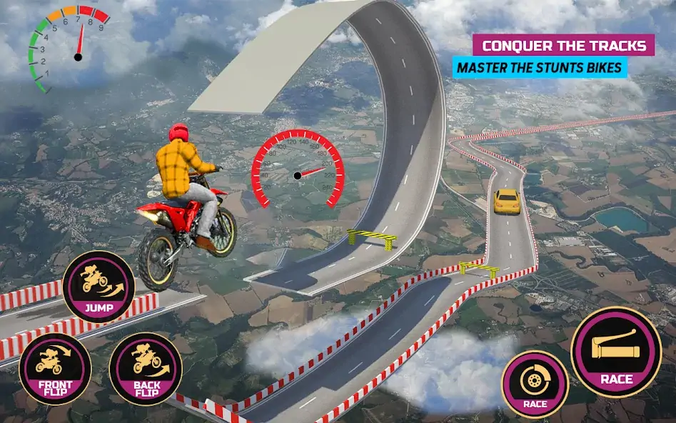 Скачать Racing Bike Stunt Games Master [MOD Бесконечные деньги] на Андроид