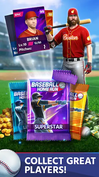 Скачать Baseball: Home Run Sports Game [MOD Бесконечные монеты] на Андроид