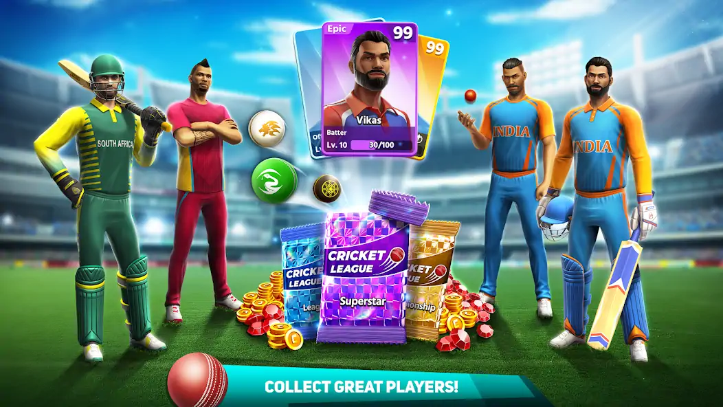 Скачать Cricket League [MOD Бесконечные монеты] на Андроид