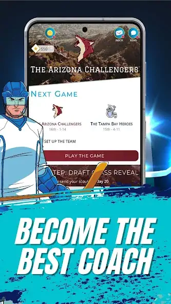 Скачать Astonishing Hockey Manager [MOD Бесконечные монеты] на Андроид