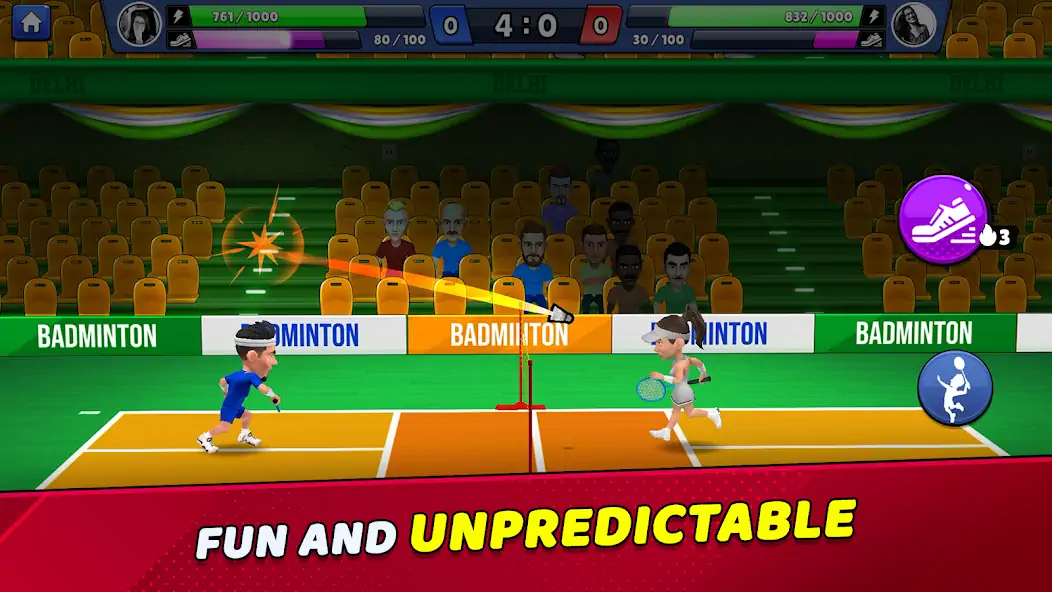 Скачать Badminton Clash 3D [MOD Много монет] на Андроид