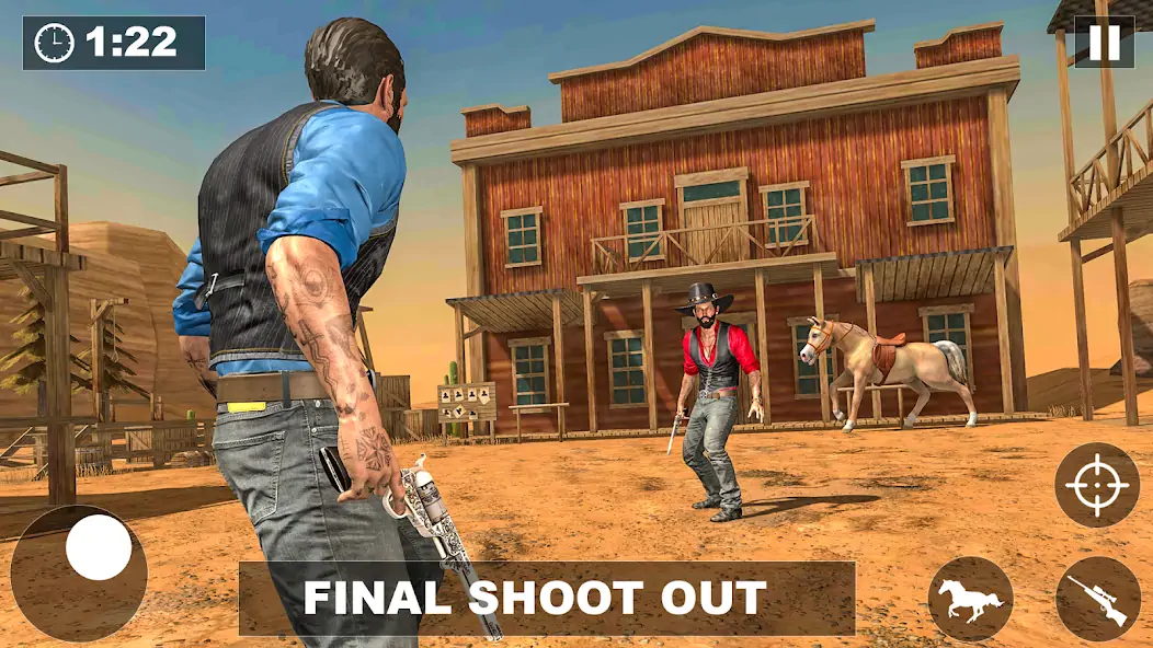 Скачать West Cowboy - Gunfighter Game [MOD Бесконечные деньги] на Андроид