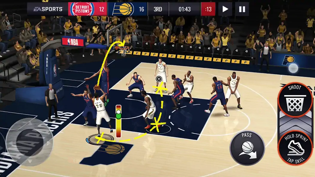 Скачать NBA LIVE Mobile Баскетбол [MOD Бесконечные монеты] на Андроид