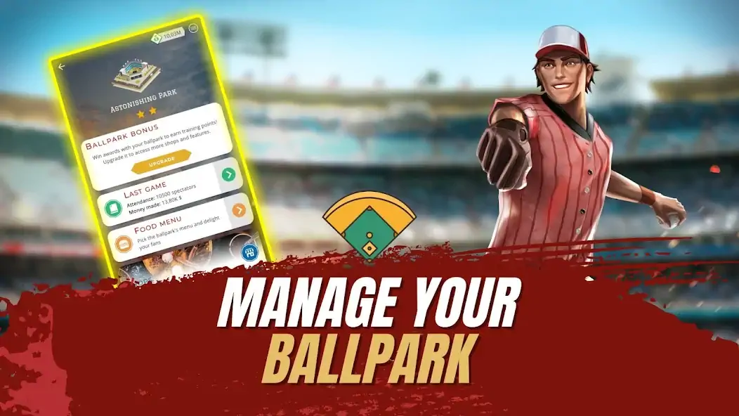 Скачать Astonishing Baseball Manager [MOD Много денег] на Андроид