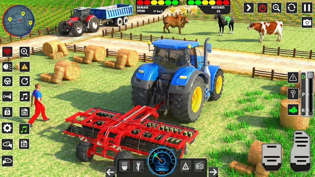 Скачать Real Tractor Driving Games [MOD Бесконечные монеты] на Андроид