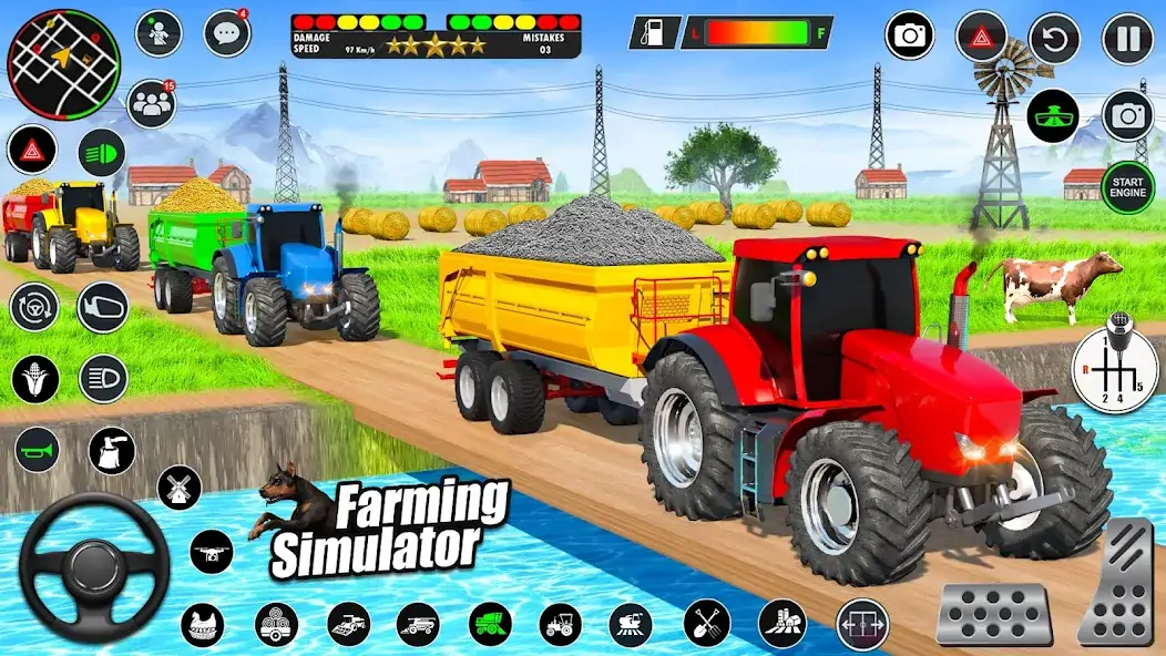 Скачать Real Tractor Driving Games [MOD Бесконечные монеты] на Андроид