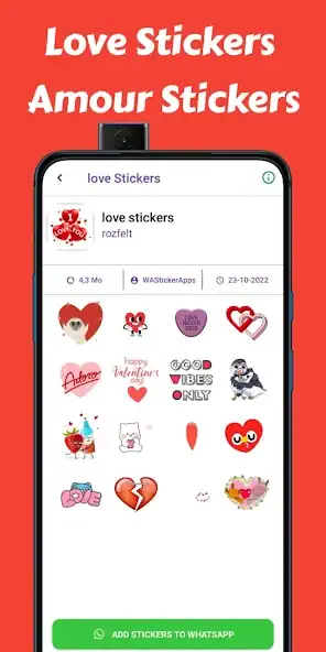 Скачать Love Stickers Romantic Sticker [Премиум версия] на Андроид