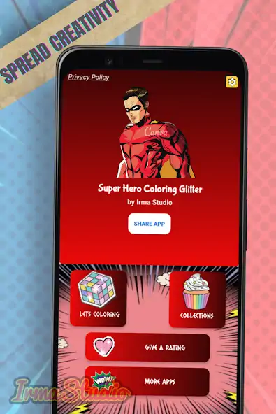 Скачать Раскраски Супер Герои [Разблокированная версия] на Андроид