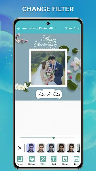 Скачать Anniversary Photo Frame Maker [Без рекламы] на Андроид