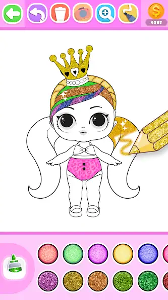 Скачать Princess Coloring Book Glitter [Премиум версия] на Андроид