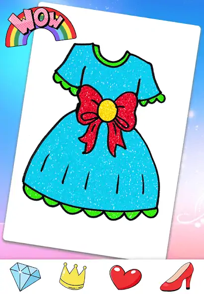 Скачать Glitter Dress Coloring Game [Премиум версия] на Андроид