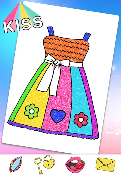 Скачать Glitter Dress Coloring Game [Премиум версия] на Андроид