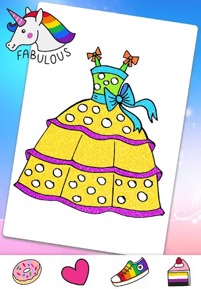 Скачать Glitter Dress Coloring Game [Премиум версия] на Андроид
