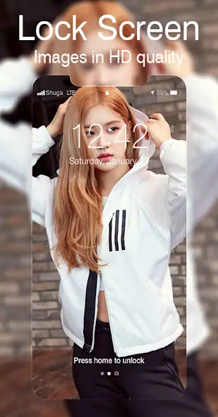 Скачать Rose Blackpink Lockscreen [Премиум версия] на Андроид