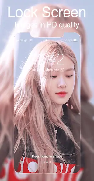 Скачать Rose Blackpink Lockscreen [Премиум версия] на Андроид